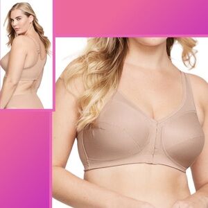 Glamorise 38F Cafe Posture Back Front Closure Bra! NEW!